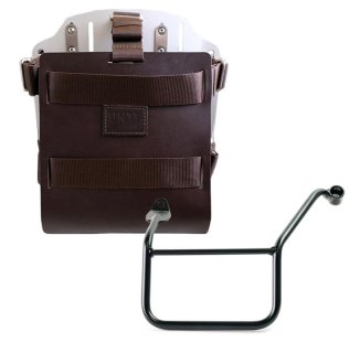 Carrying system in aluminum with adjustable leather front, Quick Release System and frame