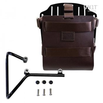 Carrying system in aluminum with adjustable leather front, Quick Release System and Svartpilen 701 frame