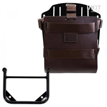 Carrying system in aluminum with adjustable leather front, Quick Release System and Universal frame