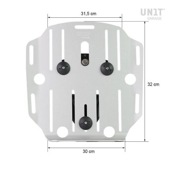 Carrying system in aluminum with adjustable leather front, Quick Release System and frame