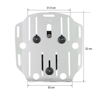 Carrying system in aluminum with adjustable leather front, Quick Release System and frame