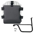 Aluminum bag holder with adjustable front in Hypalon and Quick Release System + Left frame Triumph Thruxton & Thruxton R 1200 (2016 until now)
