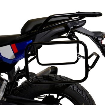 BMW F450GS luggage rack with passenger grip