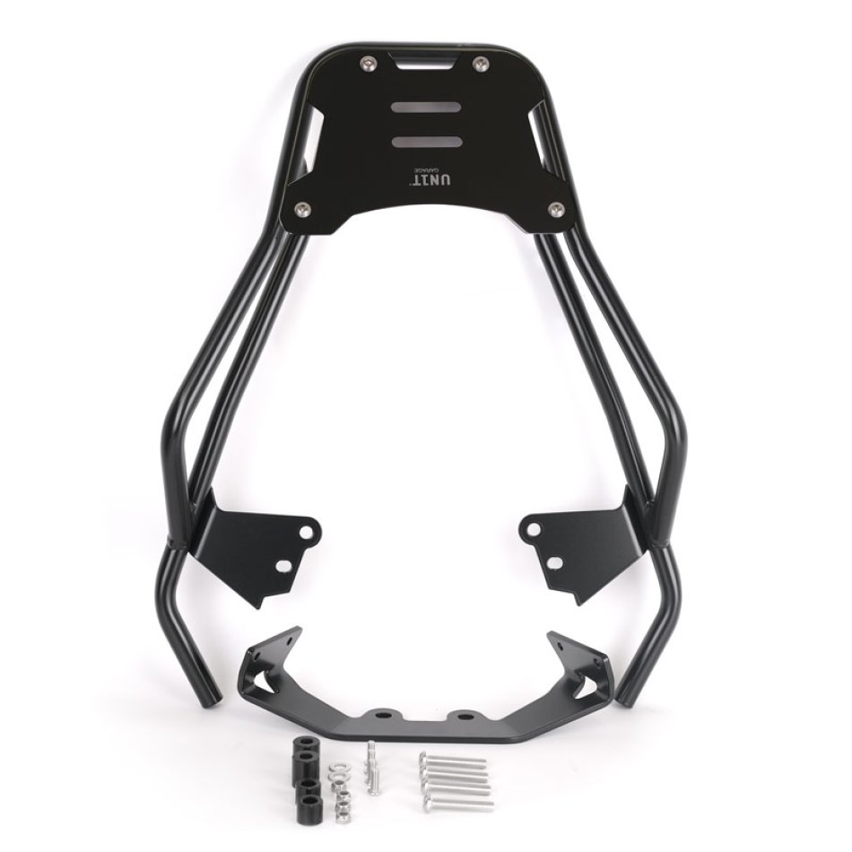BMW F450GS luggage rack with passenger grip