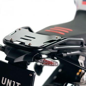 BMW F900GS luggage rack with passenger grip