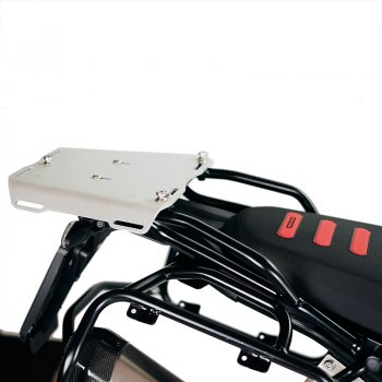 BMW F900GS luggage rack with passenger grip