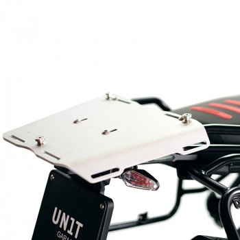 BMW F900GS luggage rack with passenger grip