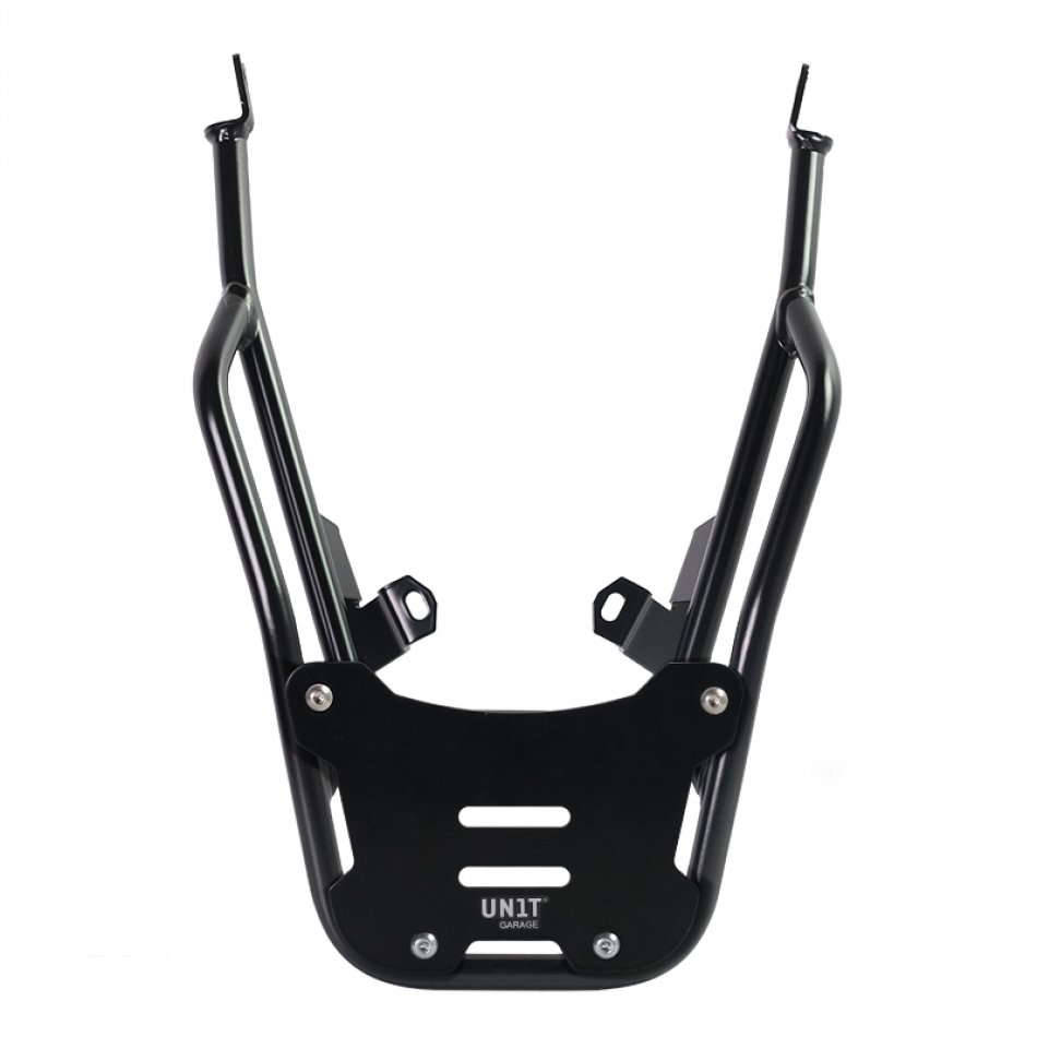 BMW F900GS luggage rack with passenger grip