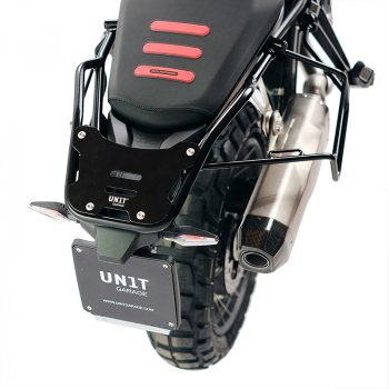 BMW F900GS luggage rack with passenger grip