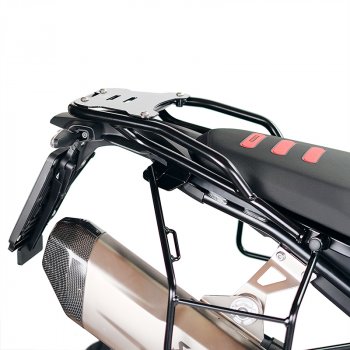 BMW F900GS luggage rack with passenger grip