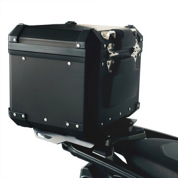 Luggage rack with passenger grip + Adapter plate for Original top case BMW F450GS