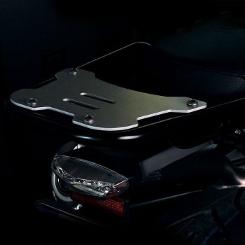 NineT luggage rack with passenger grip for top case plate