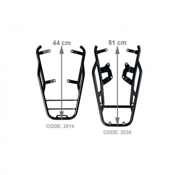 NineT luggage rack with passenger grip for top case plate