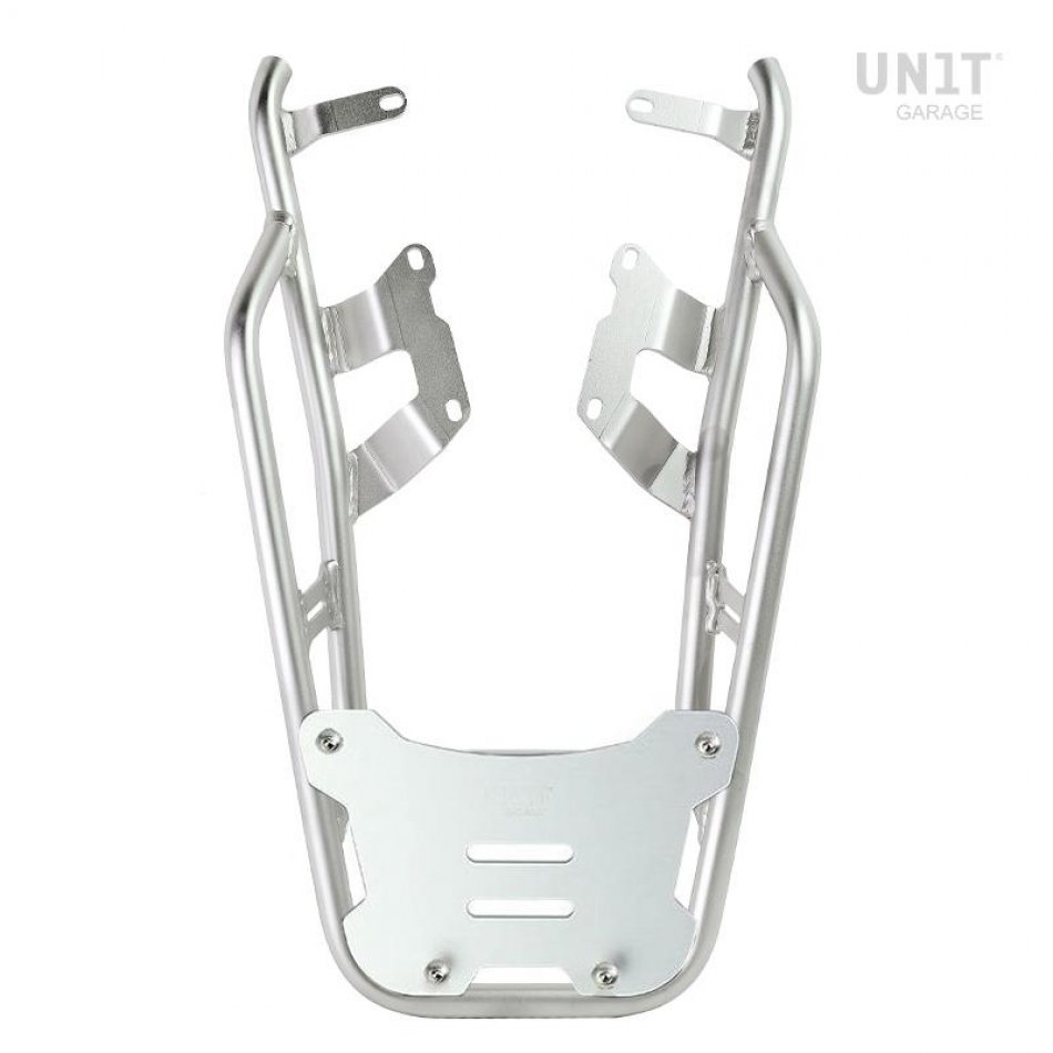 NineT luggage rack with passenger grip for top case plate