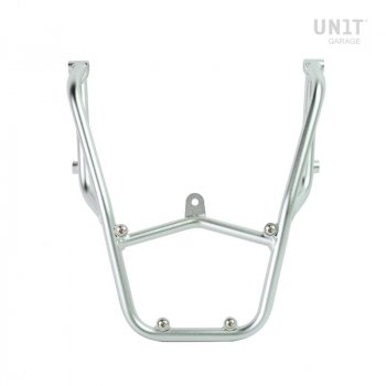 Silver Rear luggage rack with passenger grip Aprilia Tuareg 660