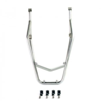 Silver Rear luggage rack with passenger grip Ducati Desert X