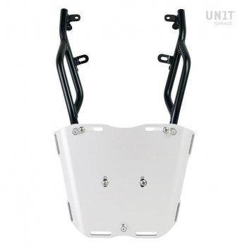 Rear luggage rack with passenger grip