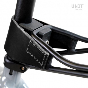 Luggage rack for quick release seat tube with leather cover
