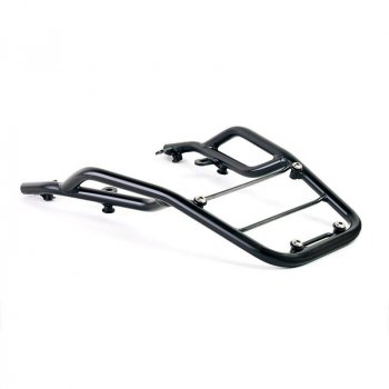 Rear luggage rack with passenger grip