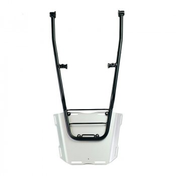 Rear luggage rack with passenger grip
