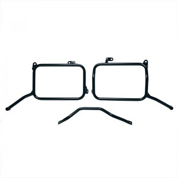 Subframes for aluminum side panniers Royal Enfield Himalayan 450 for aftermarket exhaust (2024 until now)