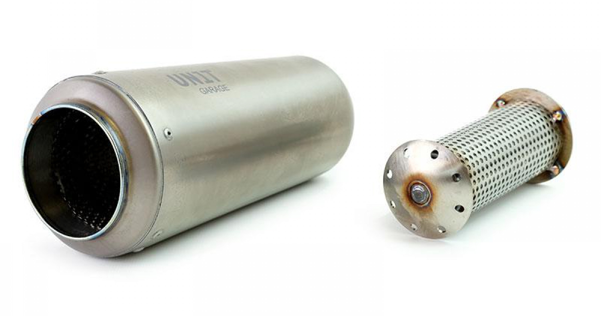 Titanium exhaust terminal with removable DB killer